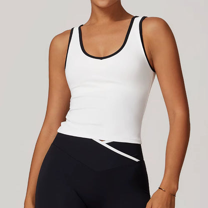 Women Clothes Breathable Sports Bra Absorb Sweat Shockproof Padded Gym Running Fitness Color Blocking Yoga Bra Sports Underwear