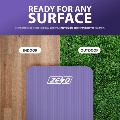 YOGA MAT 10MM THICK EXERCISE MAT GYM WORKOUT FITNESS PILATES HOME NON SLIP NBR