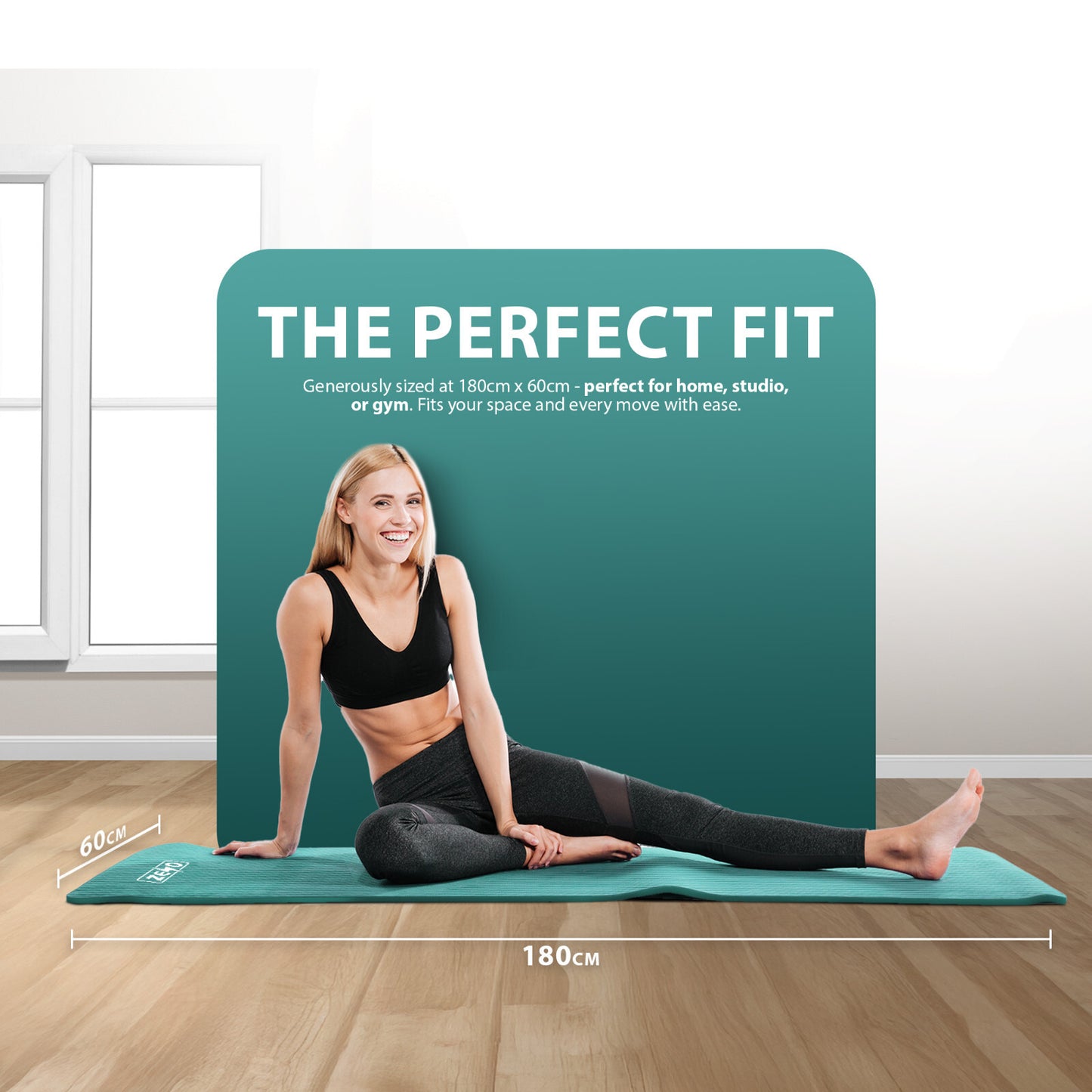 YOGA MAT 10MM THICK EXERCISE MAT GYM WORKOUT FITNESS PILATES HOME NON SLIP NBR