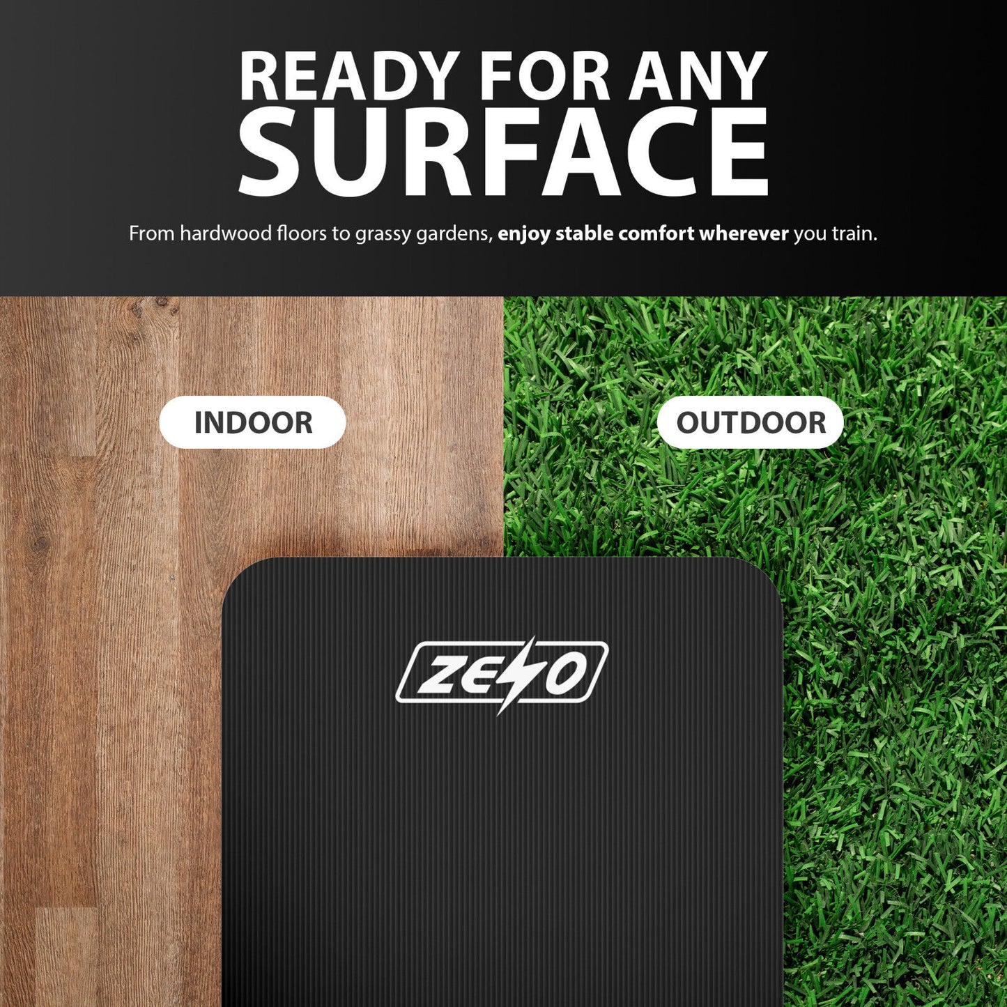 YOGA MAT 10MM THICK EXERCISE MAT GYM WORKOUT FITNESS PILATES HOME NON SLIP NBR