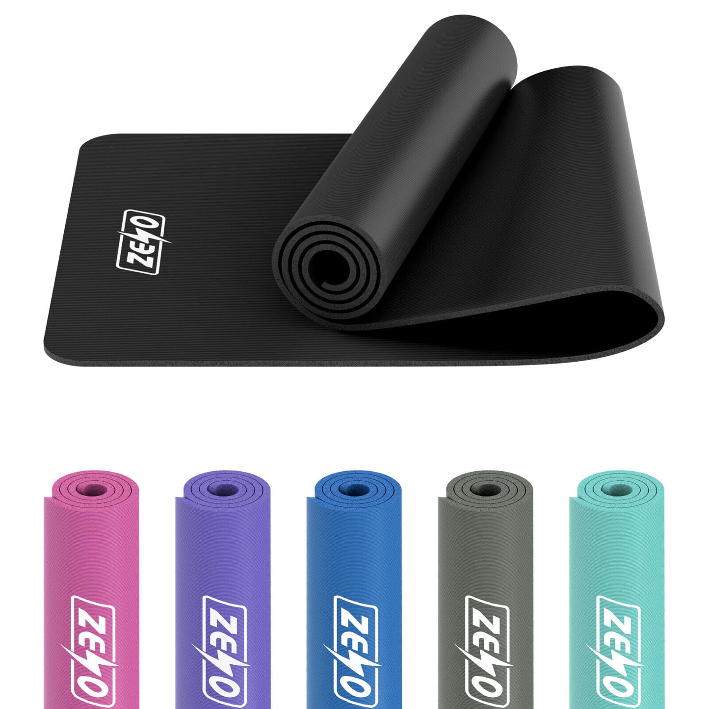 YOGA MAT 10MM THICK EXERCISE MAT GYM WORKOUT FITNESS PILATES HOME NON SLIP NBR